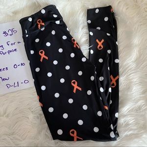 Orange Ribbon leggings